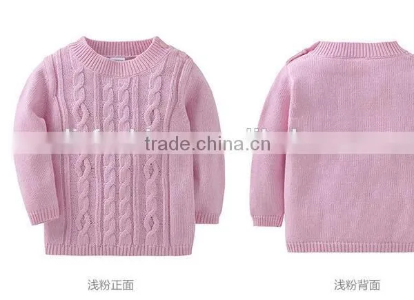 2017 Latest Design Crew Neck Long Sleeve Kids Cable Knitted Sweater photo-2