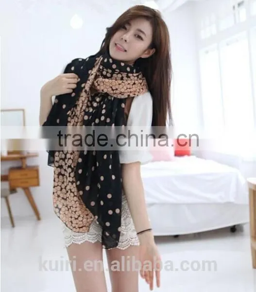 2016 Fashion Women Chiffon Scarf Summer New Peony Printing Elegant Lady Shawls Scarves Silk Scarf 8 Colors 170*80cm photo-4
