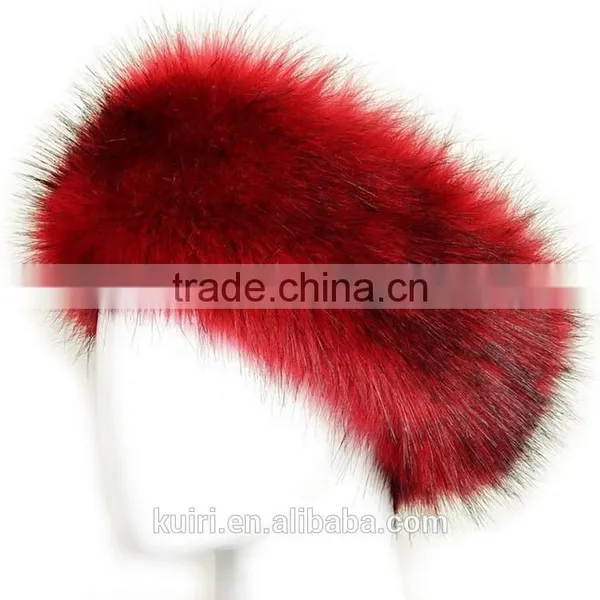 Winter Headwear Three Colors Headband Faux Fur Hat With Russian Style Fox Fur Cap Hats photo-2