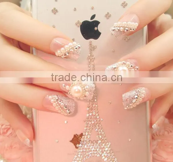 Fashionable Designed Finished Pearl Manicure Nail Tips photo-2