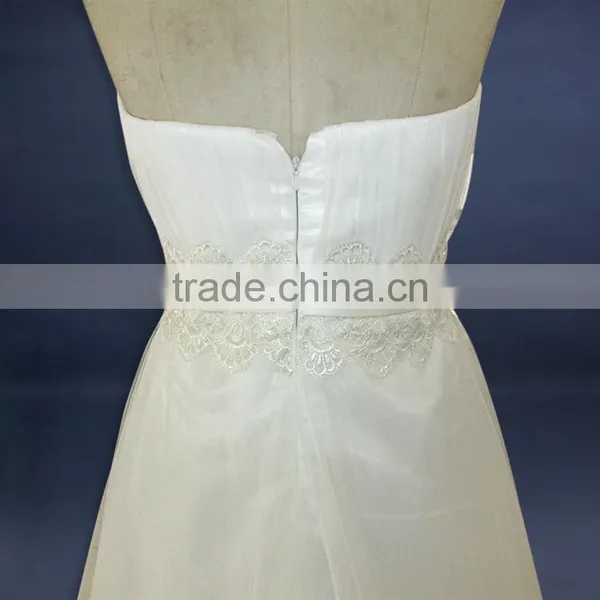 Western New Strapless Corset Wedding Dress photo-5