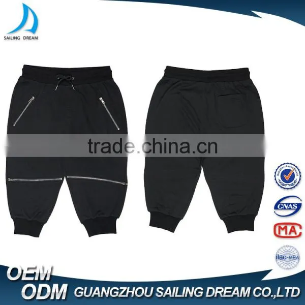 European Style Fashion 4 Zipper Design 3/4 Half Harem Pants for Men photo-3