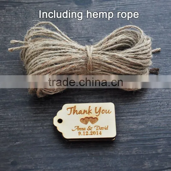 Personalized Thank You Wedding Craft Custom Engraved Wooden Hang Tags photo-4