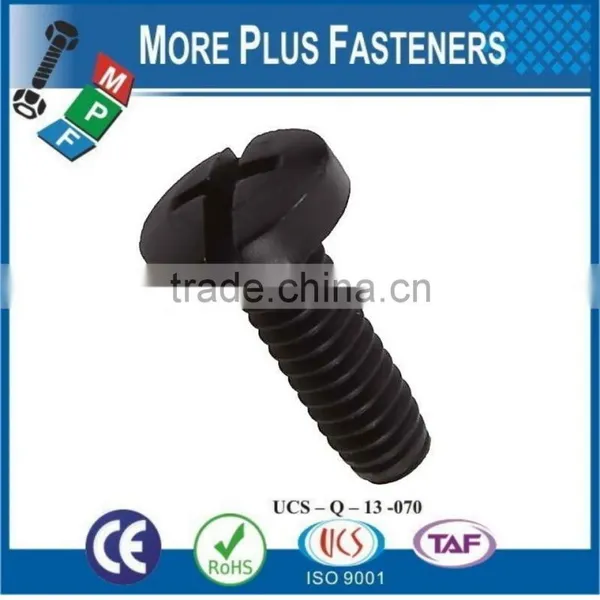 Made in Taiwan Black Nylon Philips Slotted Polycarbonated Slotted Stainless Steel Slotted Drive Binding Head Machine Screw photo-2