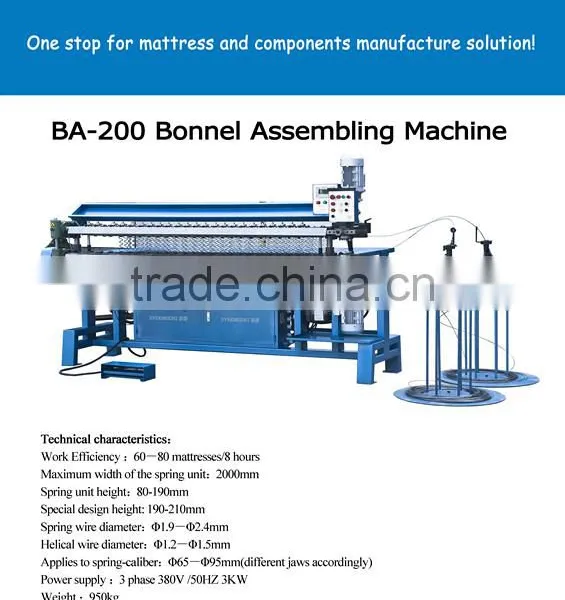 Good Quality Bonnel Assembly Mattress Making Spring Machine BA-200 photo-2