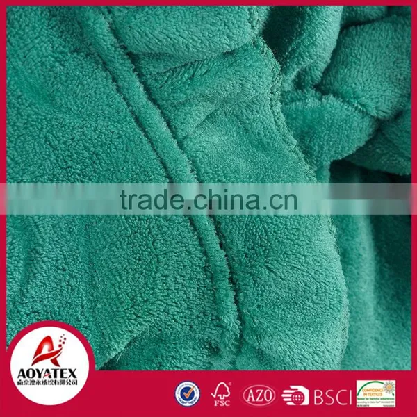 Fashion 100% Polyester Heart Cut Coral Fleece Home Women Bathrobe Hooded Sleepwear photo-4