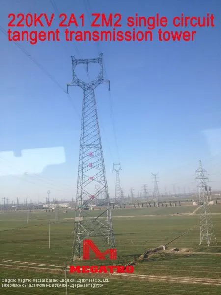 MEGATRO 220KV 2A1 ZM2 Single Circuit Tangent Transmission Tower photo-2