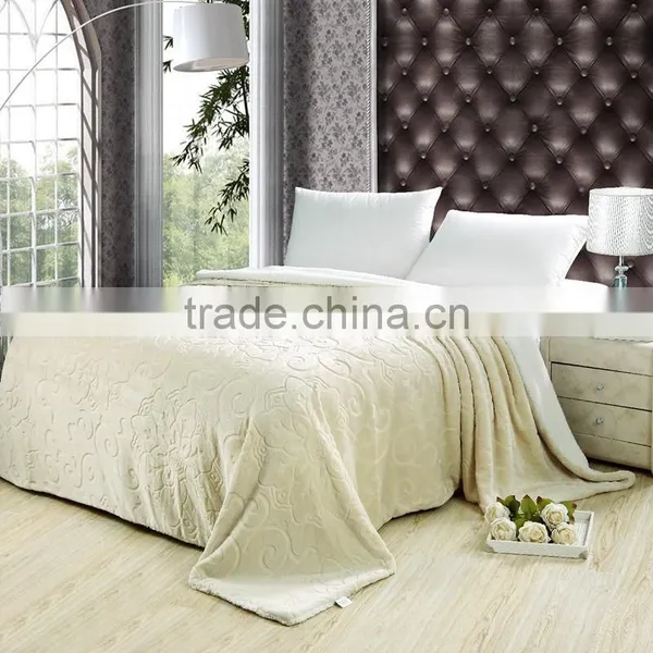 Large Pattern Variety of Colours Double Layers Embossed Flannel Blanket photo-4
