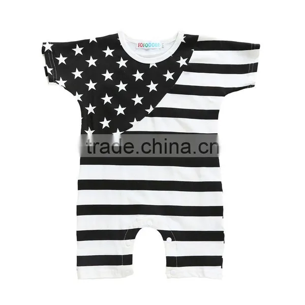 2017 Summer Kids Baby Toddler Clothing Usa Flag Printed Baby Romper Suit photo-3