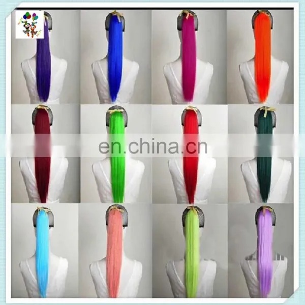 Yellow Long Straight Synthetic Hair Drawstring Clip on Ponytails HPC-1405 photo-2