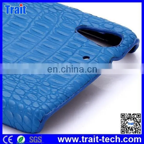 High Quality PC Genuine Leather Hard Back Cover Case for HTC Desire Eye photo-2