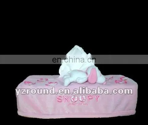 Quality Pink Plush tissue box