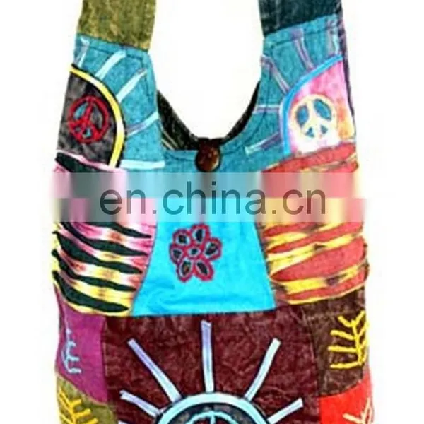 Shoulder Bag Cotton Eligant Original Print Sling Bag Purse Cross Body Messenger Purse Hippie Hobo photo-2