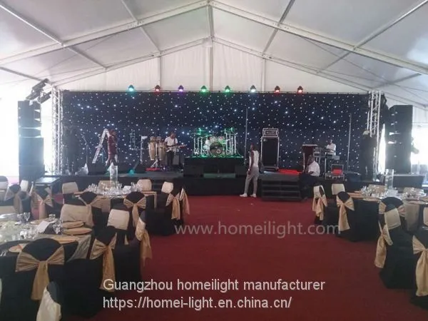 Homei Star Curtain With White Led Cloth Stage Background photo-2