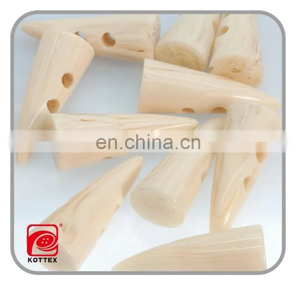 Nickle Free Customized 4CM or 4.5CM Shinny Invory Color Resin Polyester Toggle Used In Europe photo-3