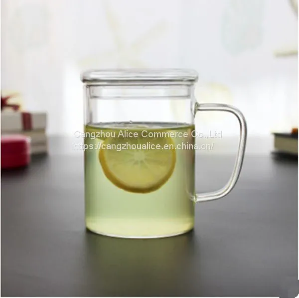 High Quality Fashion High Borosilicate Glass Tea Cups With Handle photo-2
