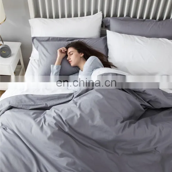 Holiday Pure Gray Twin Size Duvet Cover Bedding Set With Zipper Closure photo-3