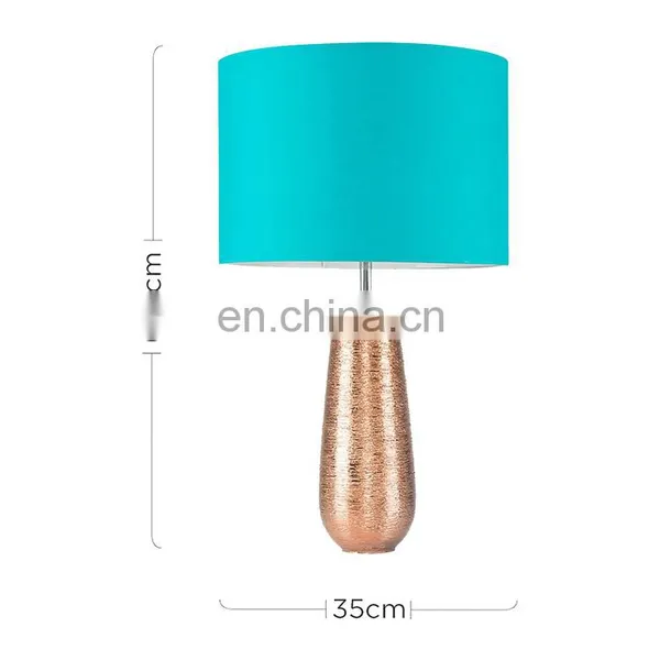 America Modern Custom Cylinder Cheap Novel Rose Gold Ceramic Lamps for Hotel Livingroom photo-2