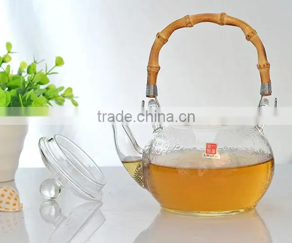 Glass Teapot With Bamboo Handle 600ml photo-2
