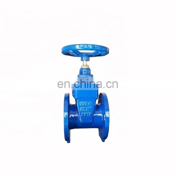 DIN3352 Ductile Cast Iron di Dn80 Pn16 Resilient Seat Hand Wheel Double Flanged Gate Valve photo-3