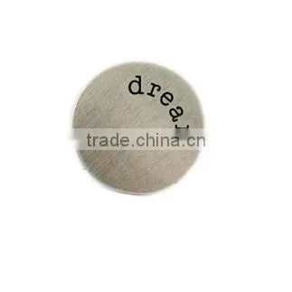 Blank Plates (for Engraving) That Fit in Floating Locket Pendants Round 30mm photo-5
