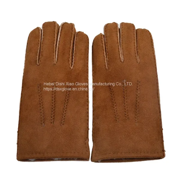 Gloves Factory Wholesales High Quality Sheepskin Leather Gloves for Man photo-2