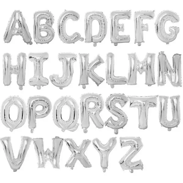 16Inch Letter Balloons Foil Mylar Ballon Alphabet T (A-Z) for Wedding Birthday Bridal Shower Anniversary Celebration photo-3