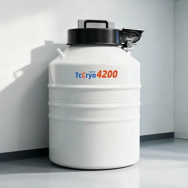 Somaliland Cryobank 4200 Liquid Nitrogen Tank TcCryo Cryogenic Sample Storage