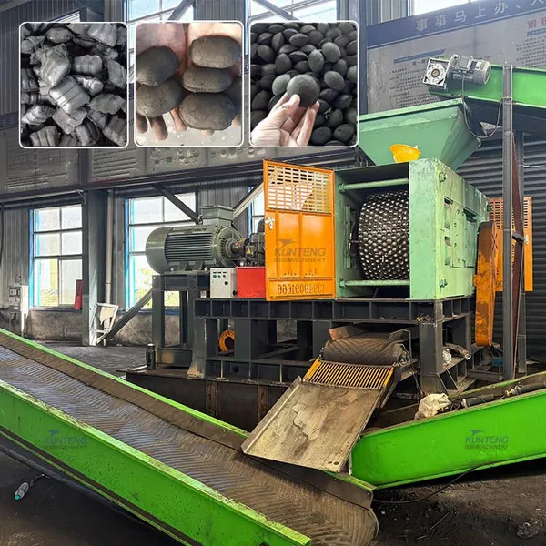 Bi-roller Graphite Forming Machine High Pressure Alumina Coke Tailings Lignite Ball Pressing Machine