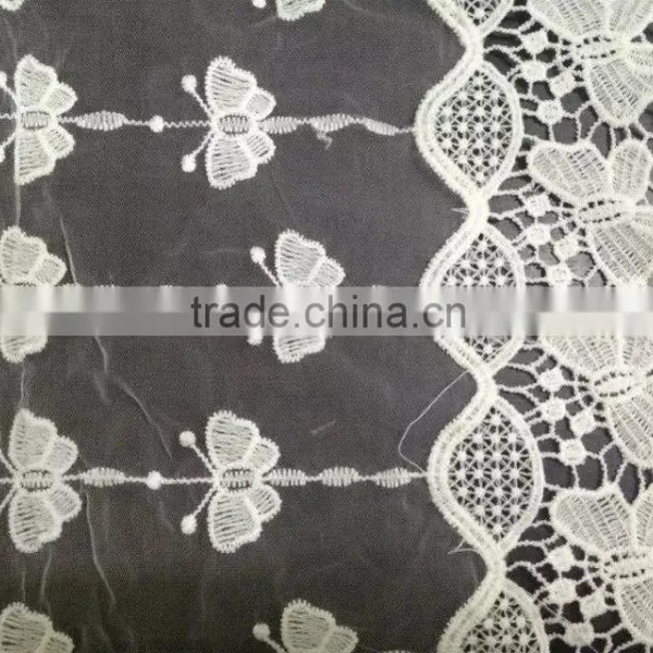 Lace Fabric Hot Organdy Embroidery Lace Milk Silk Full Lace for Accessory photo-4