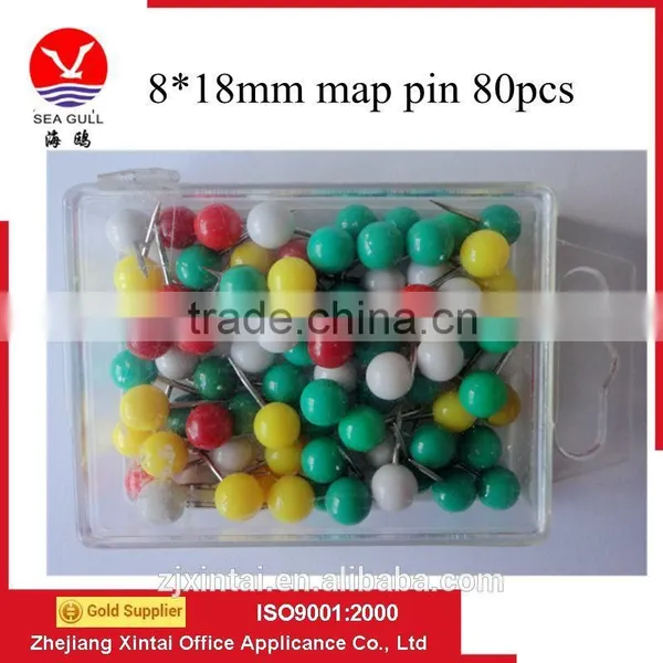 Wholesale 80pcs Bright Color Ball Head Thumb Tacks Push Pins photo-2