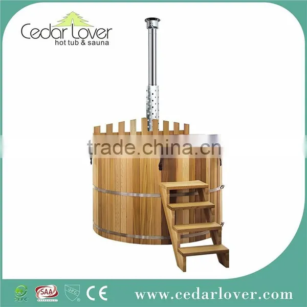 Travel Hot Pot Bathtub Cedar Wood Round Barrel photo-3