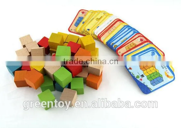 Wooden Educational Toy Blocks Wooden Cubes photo-2