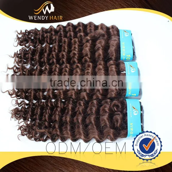 2015 Fashionable DEEP CURL Hair Color 33 Curly Indian Remy Hair