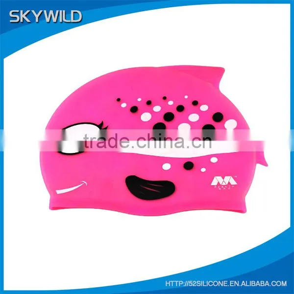 High Quality Kids Soft Swim Caps / Silicone Cute Swim Cap photo-5