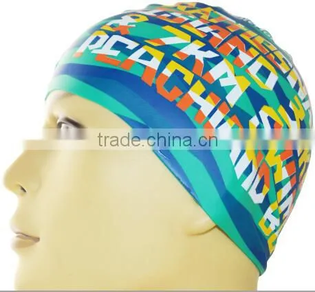 Stylish Waterproof Adult Swim Caps Custom Design photo-4