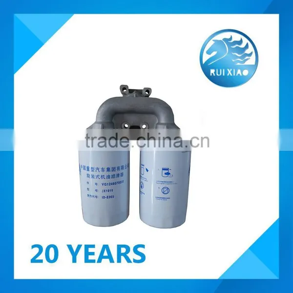 HOWO Truck A7 Spare Parts Engine Oil Filter Assembly VG1246070032 photo-2