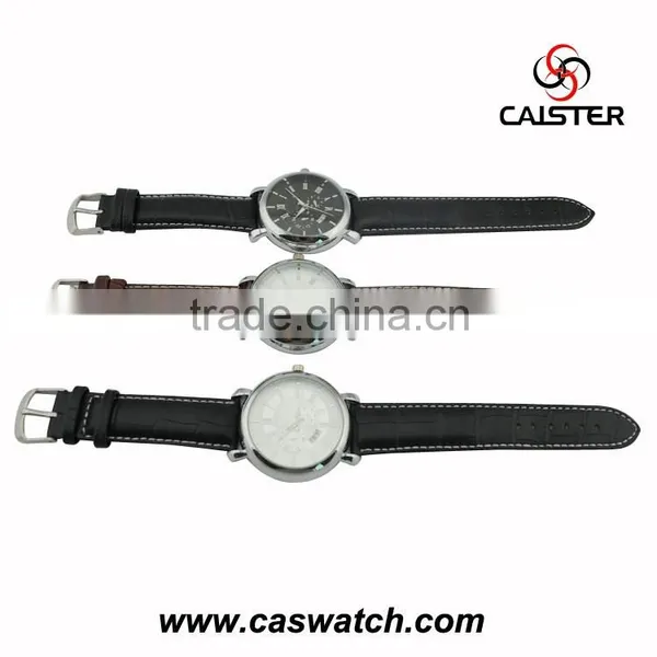 Fashionable Watch With Two Eyes Calendar Wrist Watch for Men photo-4