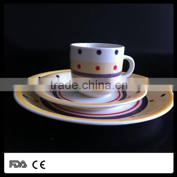 High Quality 18 Pcs Color Glazed Stoneware Dinner Set photo-3