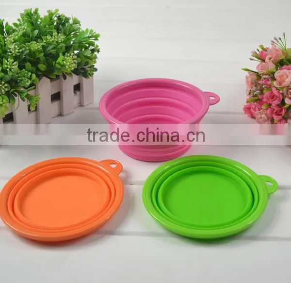 Silicone Dog Pet Traveling Bowl With a Handle Eco-friendly photo-2