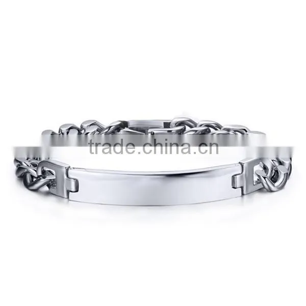 Stainless Steel Jewelry id Bracelet Chain id Engraved Metal Bracelet