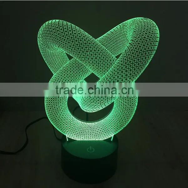 Color Changing 3D Twist Knot LED Night Lamp photo-3