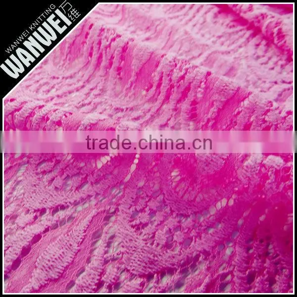 Storage Hot Selling Stylish Discount Promotion Lace Tricot Brushed Knitting Lace Fabric Wholesale Spandex Nylon Cotton Materials photo-4