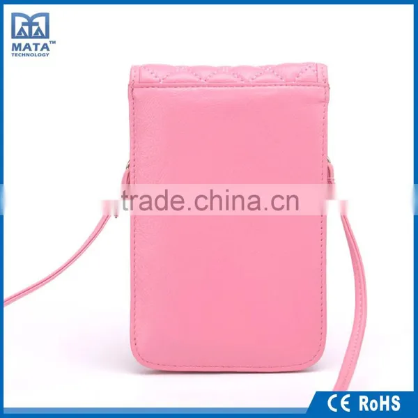 ODM Black White Blue PU Leather Should Bag for Small Cell Phones photo-2