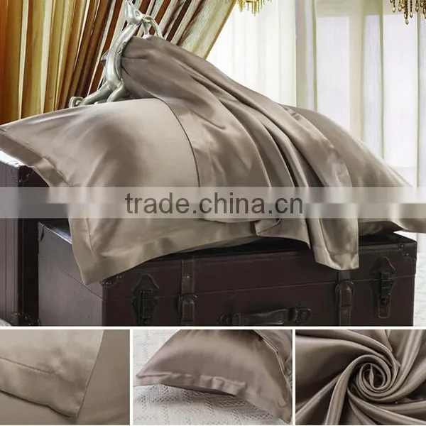 100%silk Satin Pillowcases 19mm in Solid Colors photo-3