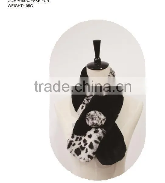 Elegen Cheap New Design Fashion Women Fake Fur Scarf/Fake Fur Shawl photo-2