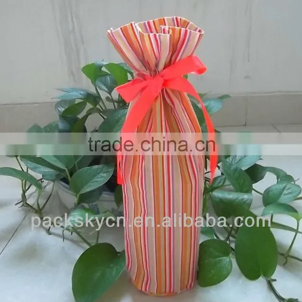Orange Cotton Wine Bag Custom