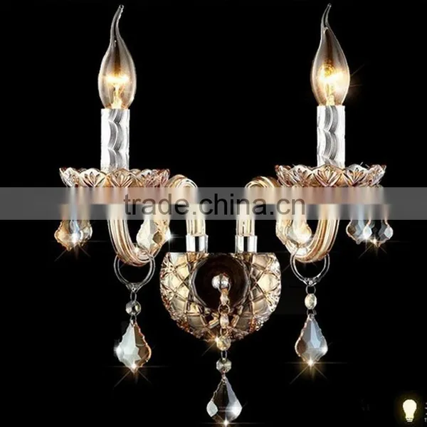 Top Quality European Style E14 LED Wall Lamp Crystal Bedroom Berth Lamp photo-3