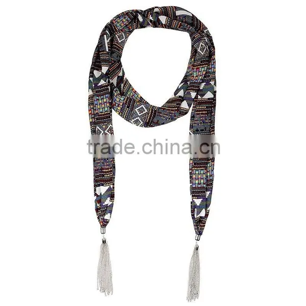 Top Sale Funny Tetris Printing Scarf, Crumpled Scarf photo-3