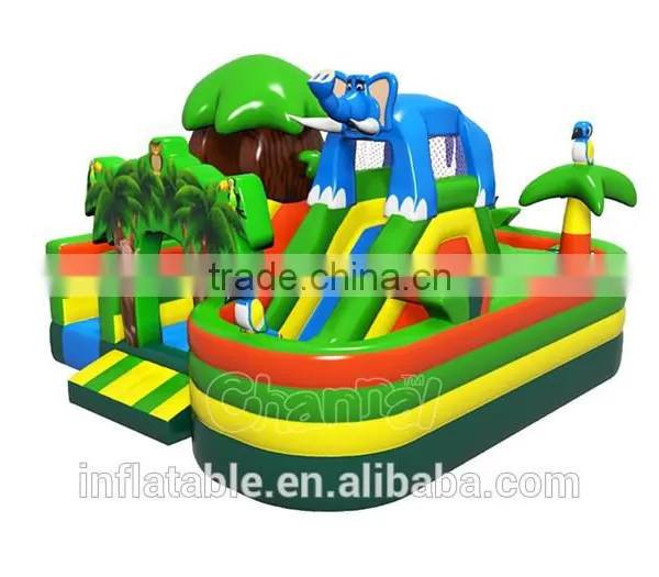 High PVC Quality Inflatable Jungle Slide Obstacle Course for Sale, Inflatable Kids Obstacle Playground photo-2